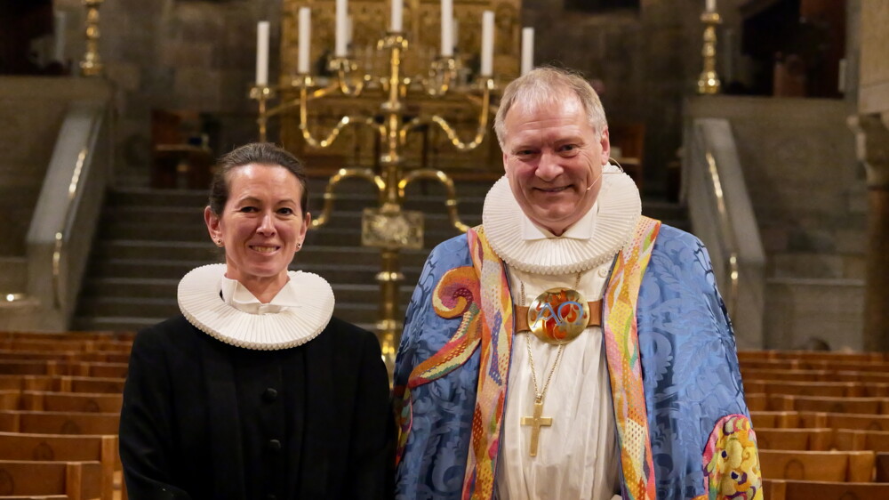 Astrid Karner Vagnby og biskop Henrik Stubkjær