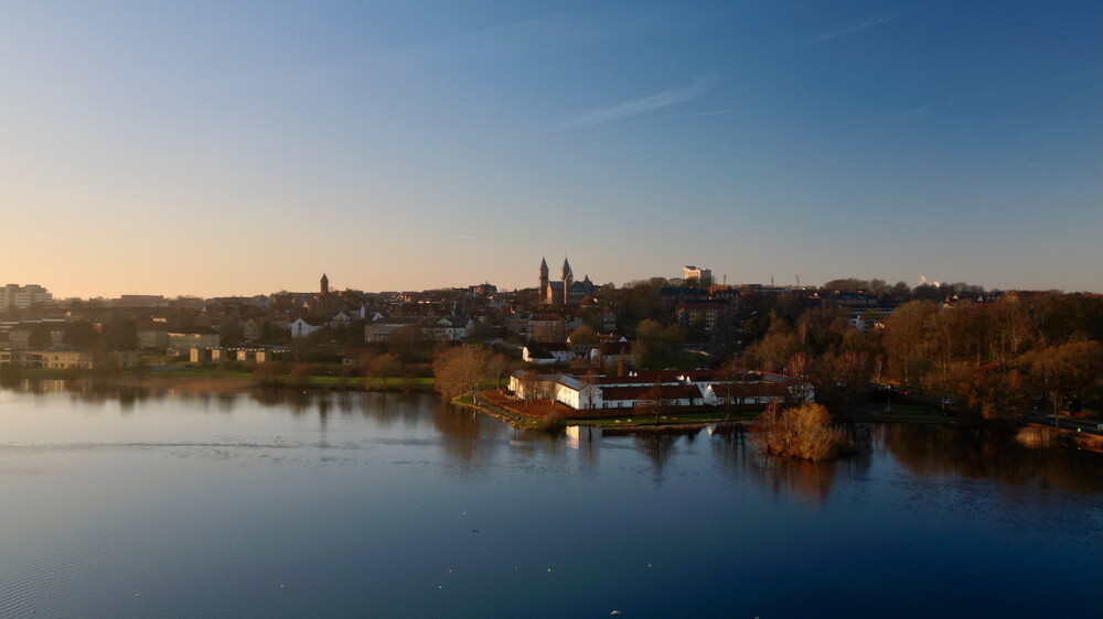 dronebillede af Viborg